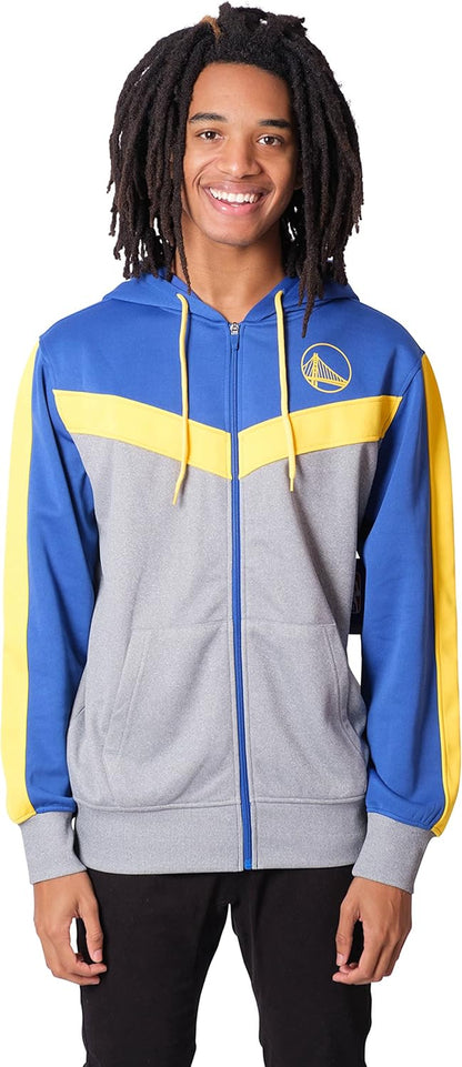 NBA Men'S Contrast Back Cut Full Zip Hoodie Sweatshirt