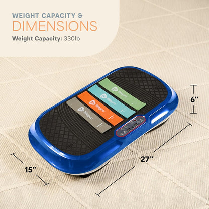 Vibration Plate Exercise Machine - Whole Body Workout Vibration Fitness Platform W/ Loop Bands - Home Training Equipment