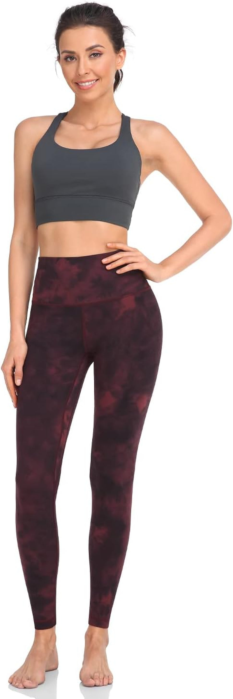 Essential Full Length Leggings, High Waisted Compression Soft Pants Workout Athletic Yoga Pants 28"