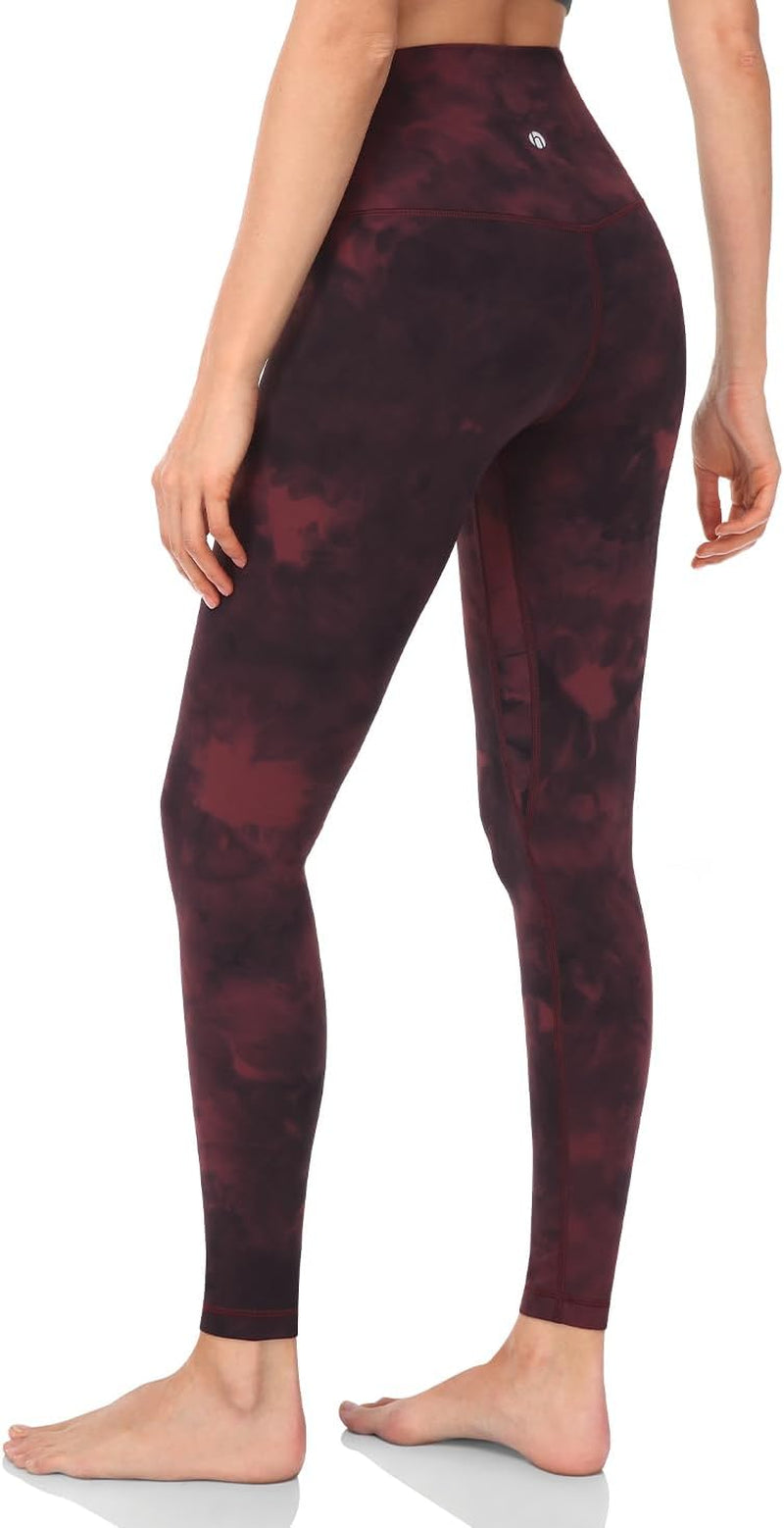 Essential Full Length Leggings, High Waisted Compression Soft Pants Workout Athletic Yoga Pants 28"