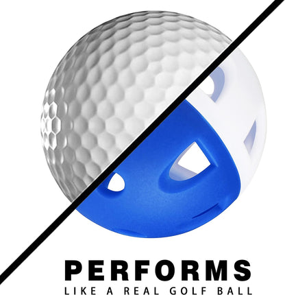 Limited Flight Practice Golf Balls | True Hitting Feeling and Side Spin Golf Training Balls